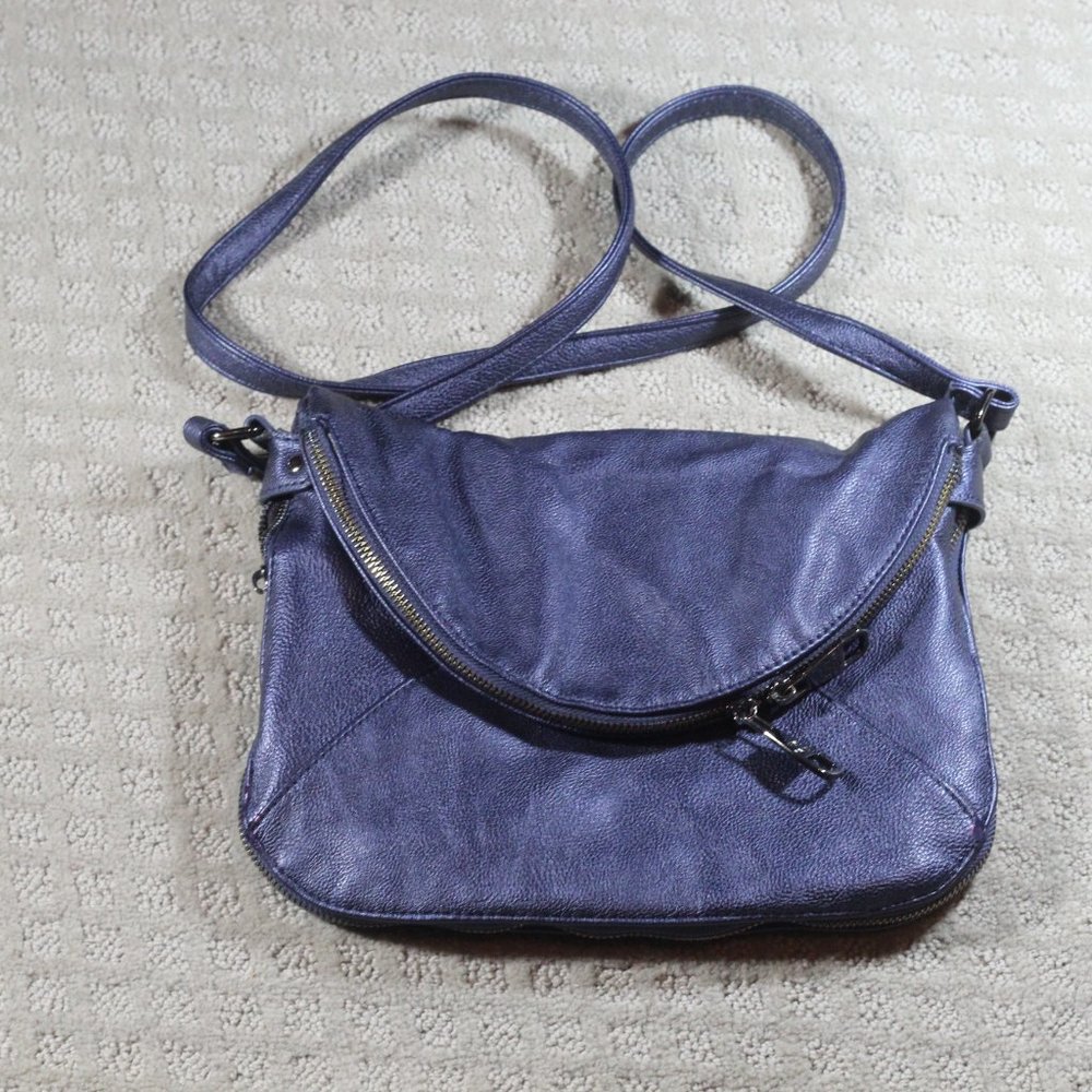 Steve Madden Blue Flap Over Crossbody Purse